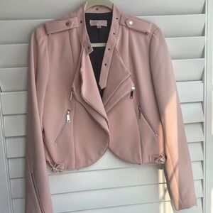 Blush Pink Moto Jacket